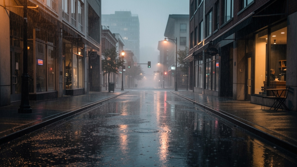 The Geometry of Rainy Nights
